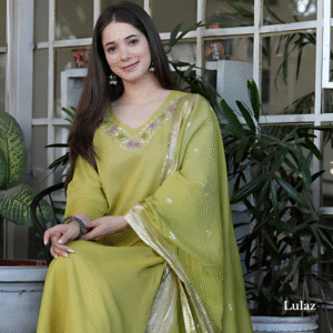 Mint Green Floral Cotton-Kurta Set