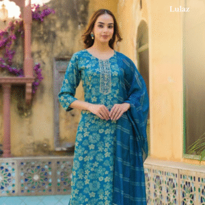 Rayon – Royal Blue Floral Set