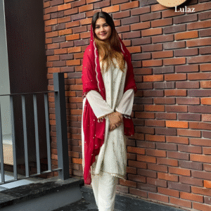 Designer White Faux Georgette