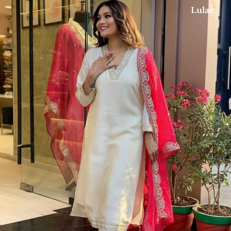 Designer Heavy Rose Gold Embroidered Set