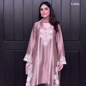 Pink Fendi Silk Embroidered Kurta