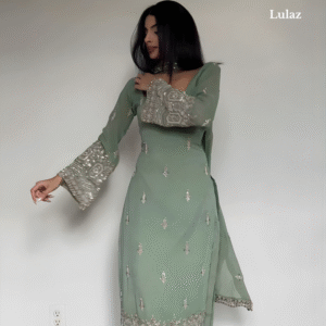 Mint Green Embroidered Kurta Set