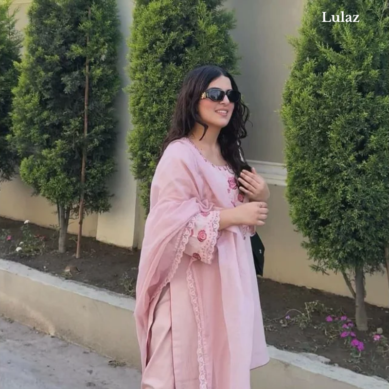 Pink Floral Farsi Salwar - Image 3