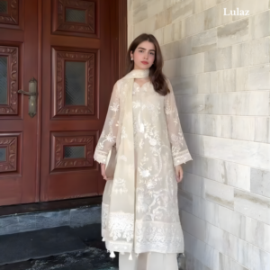 White Embroidered Pakistani Sarara